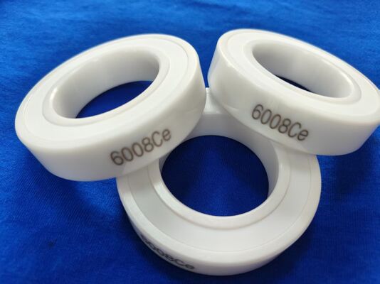6008 6009 6010 Full Zirconia Ceramic Ball Bearing with ZrO2 rings and balls, PEEK cage and PTFE seals, P6/P5 grade precision